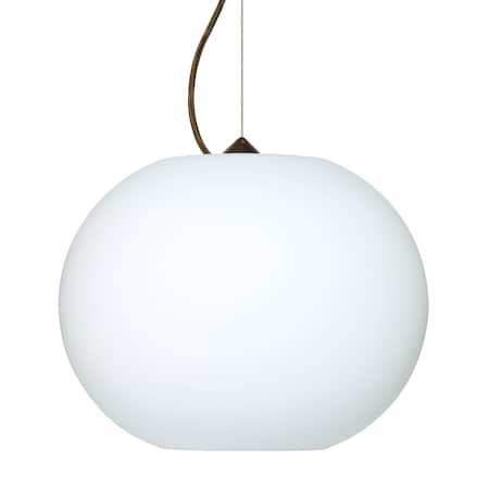 Besa Lighting Jordo Cable Pendant, Opal Matte, Bronze Finish, 1x11W LED 1KX-477507-LED-BR